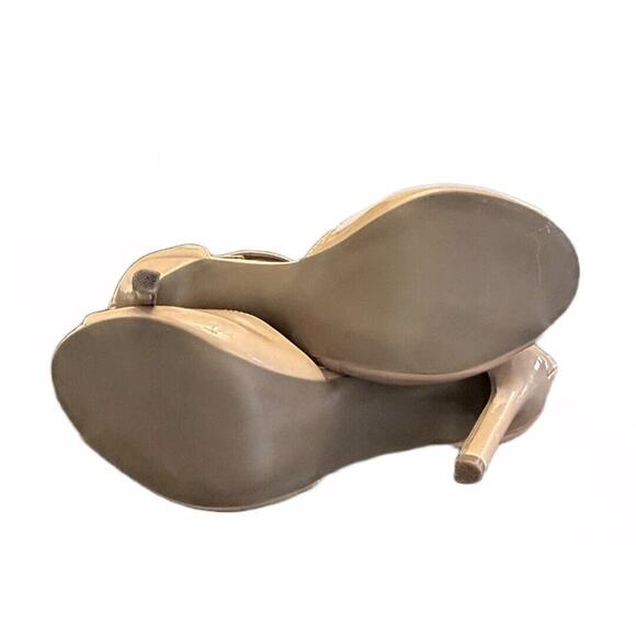 Steve Madden Open Toe Double‎ Buckle Ankle Strap 5" Pump Shoe Size 7.5 - Picture 6 of 7